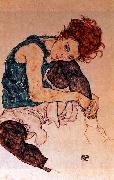 Egon Schiele Seated Woman with Bent Knee china oil painting artist